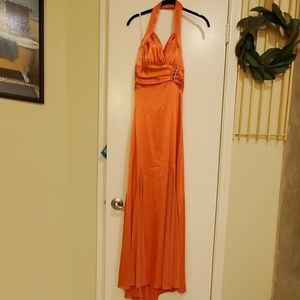 orange gown